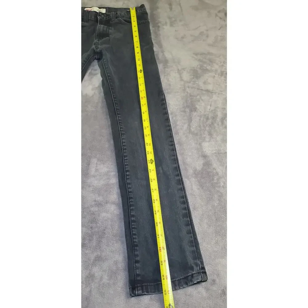 Levi's 510 Men's 28x28 Skinny Jeans Black Denim Pants Casual C15